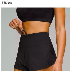 Lululemon speed up high-rise lined short 2.5 Size: 10